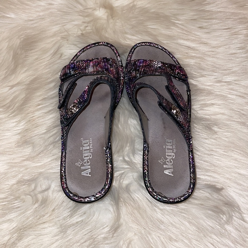 Alegria Snake Print Loti Funtastic Iridescent Sandals #299 - Picture 5 of 9